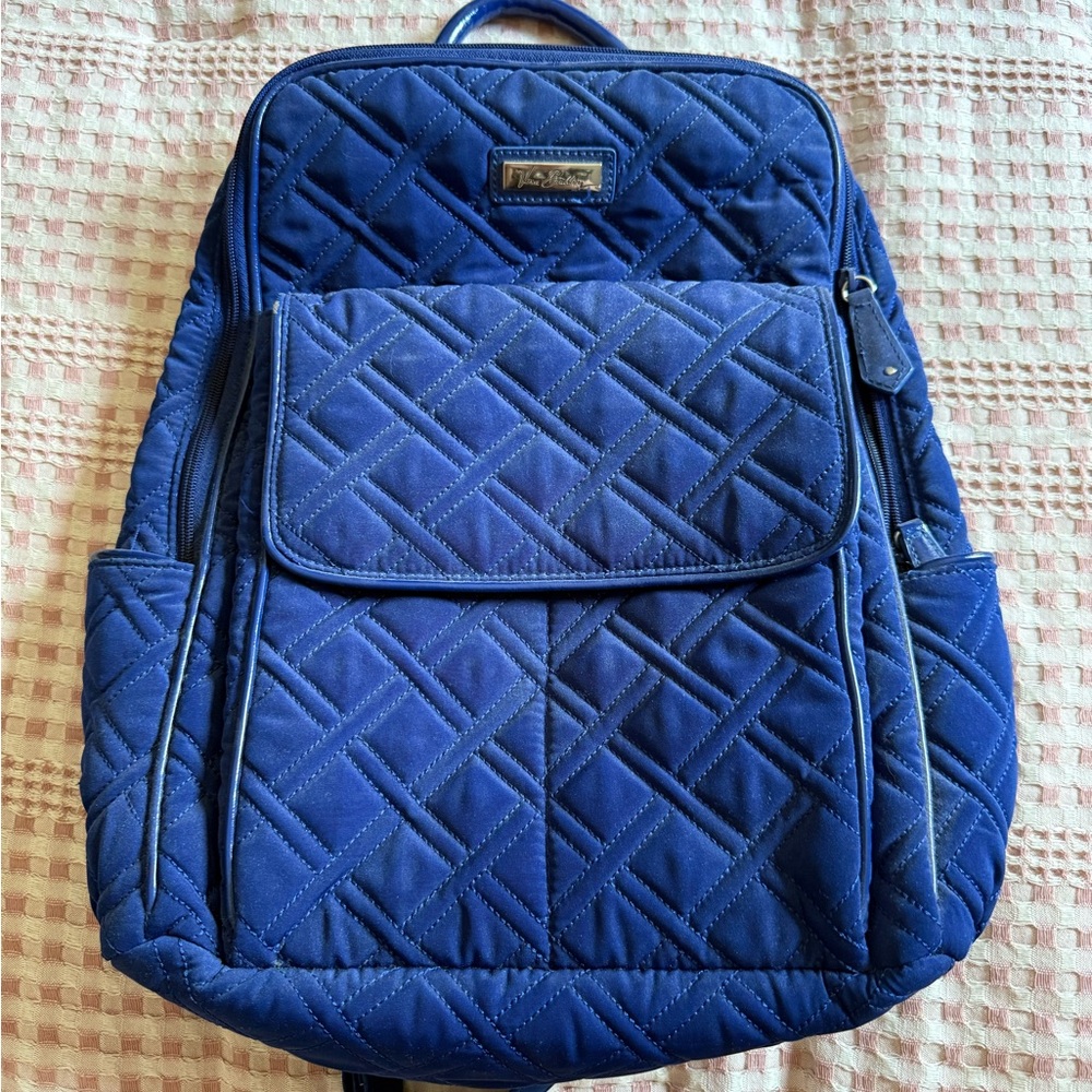 Vera Bradley Navy Quilted Backpack